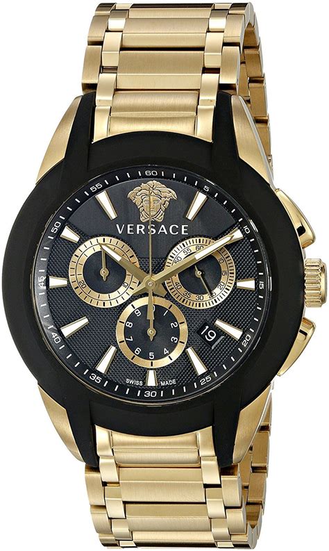 gold versace men watch|silver versace watch men.